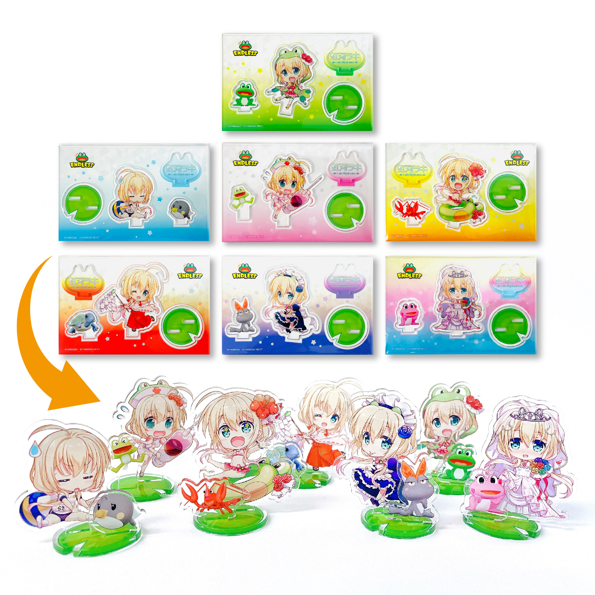 SD虹河ラキ アクリルスタンド（7種コンプリート）